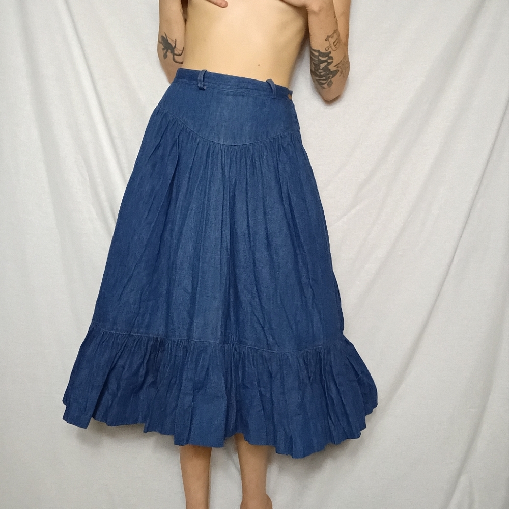 Othr Blue Midi Denim Skirt